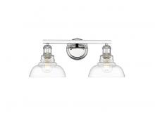  0305-BA2 CH-CLR - Carver 2-Light Vanity Light in Chrome with Clear Glass