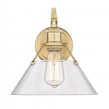 Golden 3306-1W BCB-CLR - Orwell 1-Light Wall Sconce in Brushed Champagne Bronze with Clear Glass