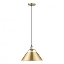  3306-L AB-BCB - Orwell AB Large Pendant - 14" in Aged Brass with Brushed Champagne Bronze shade