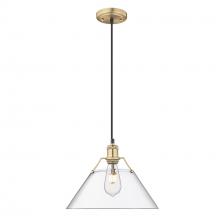  3306-L BCB-CLR - Orwell 14" Wide Large Pendant in Brushed Champagne Bronze with Clear Glass