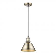  3306-S AB-AB - Orwell AB Small Pendant - 7" in Aged Brass with Aged Brass shade