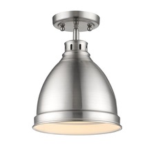  3602-FM PW-PW - Duncan Flush Mount in Pewter with a Pewter Shade