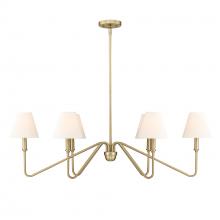  3690-LP BCB-IL - Kennedy BCB Linear Pendant in Brushed Champagne Bronze with Ivory Linen Shade