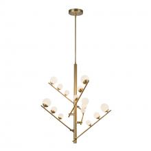  CH55530-BG/OP - Juniper 5 Head Brushed Gold/Opal Glass LED Chandelier