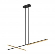  LP28760-BK/BG - Shift 60-in Black/Brushed Gold LED Linear Pendant