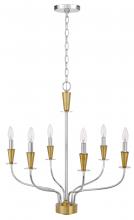  FX-3763-6 - 60W x 4 Weston metal chandelier