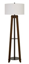  BO-2833FL - 150W 3 Way Bilzen Ash Wood Tripod Floor Lamp