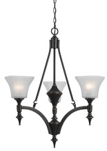  FX-3541/3 - 3 Lights Rockwood Iron Chandelier