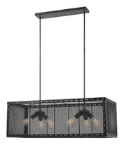  FX-3625-6 - 14" Inch Tall Metal Chandelier in Iron Finish