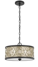  FX-3661-2 - 60W X 2 Carmel 2 Light Metal 2 in 1 Semi-Flush / Pendant Chandelier