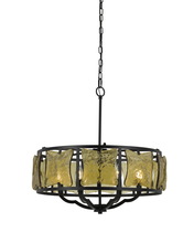 CAL Lighting FX-3677-6 - 25" Height Iron Chandelier in Black Smith Finish