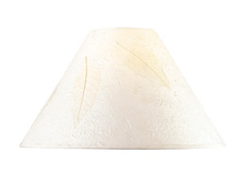  SH-1025 - Hardback Round Paper Shade W/Leaf