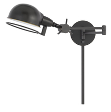  WL-2924-DB - 60W Linthal Swing Arm Wall Lamp With Adjustable Shade With 3 Ft Wire Cover