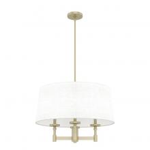  19703 - Hunter Briargrove Modern Brass 4 Light Chandelier Ceiling Light Fixture