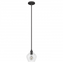 Hunter 19648 - Hunter Dunshire Noble Bronze with Clear Glass 1 Light Pendant Ceiling Light Fixture