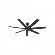  51590 - Hunter 60 inch Downtown ENERGY STAR® Matte Black Damp Rated Ceiling Fan and Wall Control