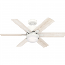 Hunter 50955 - Hunter 44 inch Radeon Wi-Fi Matte White Ceiling Fan with LED Light Kit and Wall Control