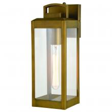  T0628 - Kinzie 5-in. W Outdoor Wall Light Vintage Brass