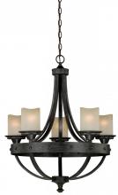  H0135 - Halifax 5L Chandelier Black Walnut