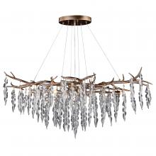  H0231 - Rainier 6L Linear Chandelier Silver Mist