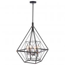 Vaxcel International P0328 - Bartlett 24 in. W 4 Light Pendant Oil Rubbed Bronze with Satin Nickel