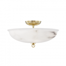 Hudson Valley MDS810-AGB - 3 LIGHT SEMI FLUSH