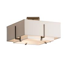  126507-SKT-07-SF1205-SE1605 - Exos Square Small Double Shade Semi-Flush