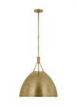 Visual Comfort & Co. Modern Collection SLPD26827NB - Sean Lavin Sospeso 1-light dimmable LED dome extra large pendant with natural brass finish