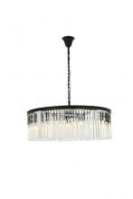  1208G43MB/RC - Sydney 10 Light Matte Black Chandelier Clear Royal Cut Crystal