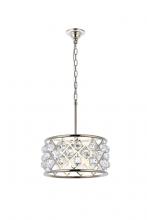  1214D16PN/RC - Madison 4 Light Polished Nickel Pendant Clear Royal Cut Crystal