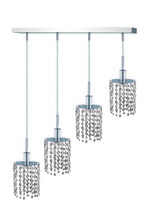 Elegant 1284D-O-R-CL/SS - Mini 4 light Chrome Pendant