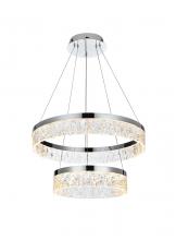  2050G22C - Linden 22 Inch Adjustable LED Chandelier in Chrome