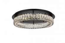  3503F26BK - Monroe 26 Inch LED Single Flush Mount in Black