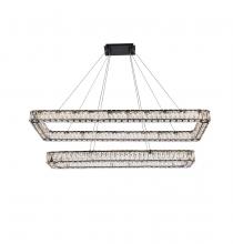  3504G50L2BK - Monroe 50 Inch LED Double Rectangle Pendant in Black