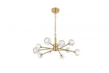  3509D29G - Graham 10 Light Pendant in Gold