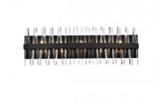  6200W36BK - Serephina 36 Inch Crystal Bath Sconce in Black