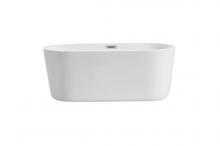  BT10659GW - 59 Inch Soaking Roll Top Bathtub in Glossy White