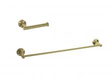  HWB-11S2BGD - Alma 2-piece Bathroom Hardware Set in Brushed Gold