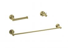  HWB-11S3HBGD - Freya 3-piece Bathroom Hardware Set in Brushed Gold