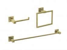  HWB-12S3RBGD - Isla 3-piece Bathroom Hardware Set in Brushed Gold