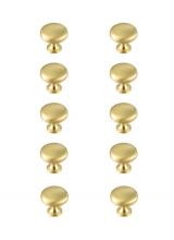  KB2002-GD-10PK - Cadon 1.2" Diameter Brushed Gold Mushroom Knob Multipack (Set of 10)