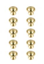  KB2008-GD-10PK - Kadea 1.2" Diameter Brushed Gold Mushroom Knob Multipack (Set of 10)