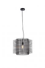 Elegant LD2344BK - Deleon 1 Light Black Pendant