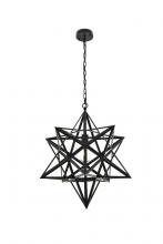  LD4076D24BK - Nocturne 1 Light Black Pendant