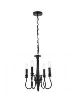 Elegant LD7042D14BK - Flynx 4 lights pendant in black