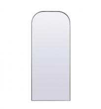  MR1B3276SIL - Metal Frame Arch Full Length Mirror 32x76 Inch in Silver