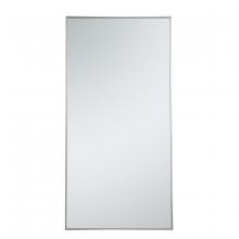  MR43672S - Metal Frame Rectangle Mirror 36 Inch in Silver