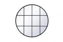  MR634242BK - Metal Windowpane Mirror 42 Inchx42 Inch in Black