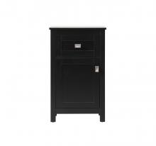  SC011830BK - 18 Inch Wide Bathroom Storage Freedstanding Cabinet in Black