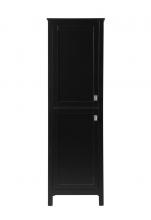  SC012065BK - 20 Inch Wide Bathroom Linen Storage Freestanding Cabinet in Black